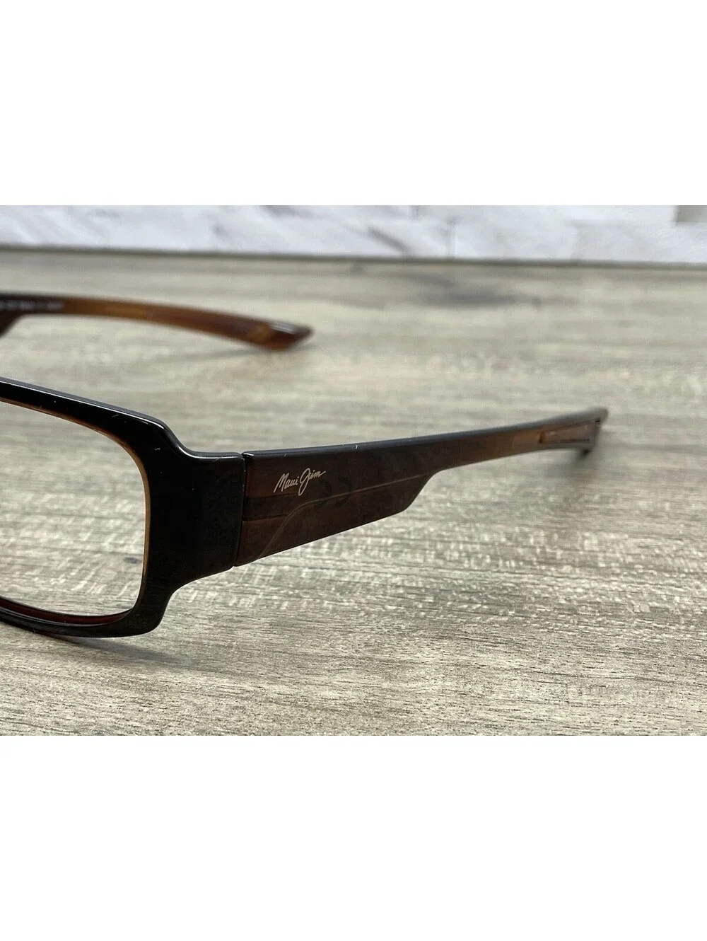 Maui Jim BAMBOO FOREST MJ-415-26B Brown Wrap Sunglasses 60-18 125 Japan *FRAMES